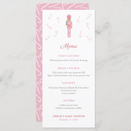 Roze Notenkraker Suikerstokken Kerst Baby Shower Menu