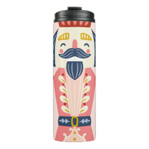 Roze  notenkraker thermosbeker
