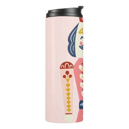 Roze  notenkraker thermosbeker (Gedraaid links)