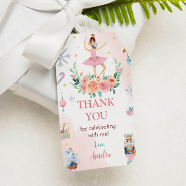 Roze Notenkraker Verjaardag Dank u Favor Gift Labe Cadeaulabel