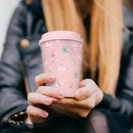 Roze Notenkraker Verjaardagsfeestje Papieren Bekers