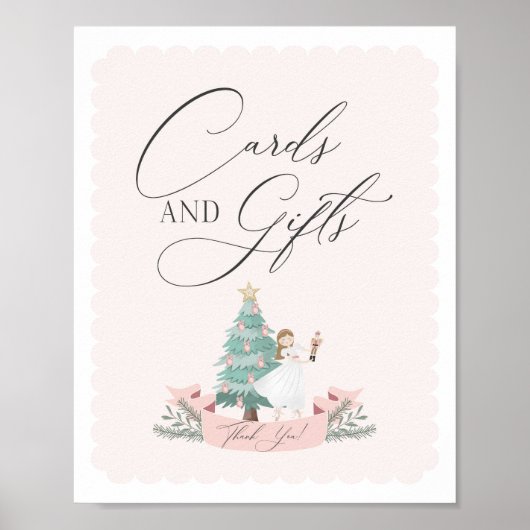 roze notenkraker verjaardagsfeestkaarten en cadeau poster (Voorkant)