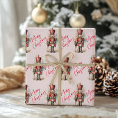  Roze Notenkraker & Vrolijk Kerstfeest Cadeaupapier