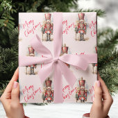  Roze Notenkraker & Vrolijk Kerstfeest Cadeaupapier