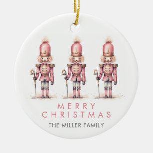  roze Notenkraker Waterverf Minimalistisch Keramisch Ornament