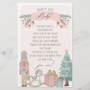 roze notenkraker winter dont zeggen baby shower sp