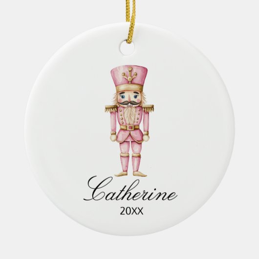 Roze Notenkraker Winter Kerst Decoratie Aangepaste (Voorkant)