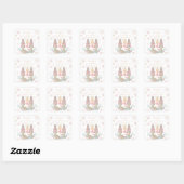 Roze Notenkraker Winter Onederland 1e Verjaardag Vierkante Sticker (Vel)