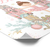 Roze Notenkraker Winter Onederland Warme Chocolade Poster (Hoek)