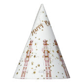 Roze Notenkraker Winter Verjaardagsfeestje Pet Feesthoedjes (Links)