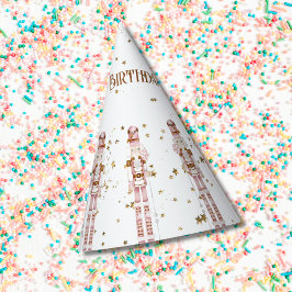 Roze Notenkraker Winter Verjaardagsfeestje Pet Feesthoedjes