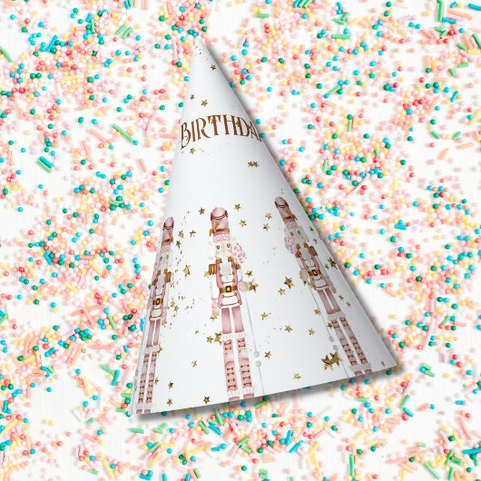 Roze Notenkraker Winter Verjaardagsfeestje Pet Feesthoedjes