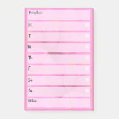 Roze notitie Eenvoudig weekblad na IT Post-it® Notes (Voorkant)
