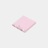 roze notitieblad met waterverf donuts post-it® notes (Schuin)