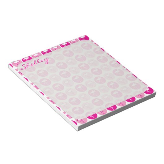 Roze notitieblok Flamingo (Schuin)