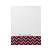Roze Notitieblok Glitter Chevron (Linkerzijde)
