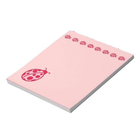 Roze Notitieblok Ladybugs (Linkerzijde)