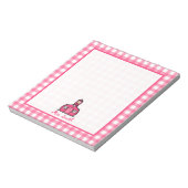 Roze Notitieblok van de leraar Gingham (Linkerzijde)
