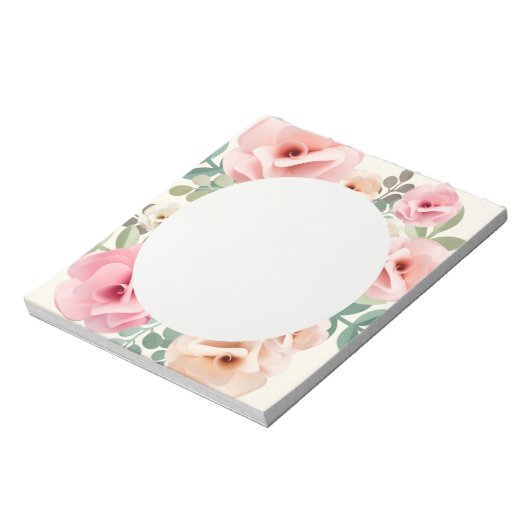 Roze Notitieblok van Floral (Linkerzijde)