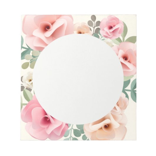 Roze Notitieblok van Floral (Voorkant)
