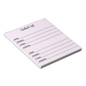 Roze notitieblok voor contactlijst (Schuin)