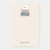 Roze Notitieblok voor retro-schrijfmachine Post-it® Notes (Voorkant)