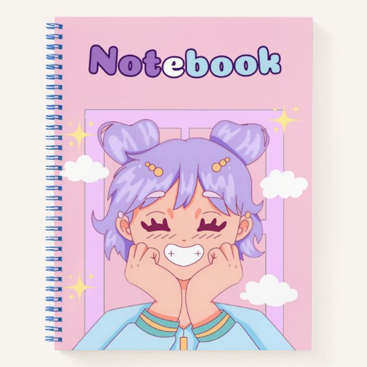 Roze 🌸🌷✨💜 notitieboek (Voorkant)