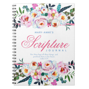  Roze Notitieboek met de Floral Named Scripting