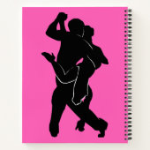 Roze Notitieboek met Tango Dancer Couple (Achterkant)