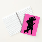 Roze Notitieboek met Tango Dancer Couple (Binnen)