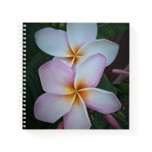 Roze Notitieboek Plumeria Spiral
