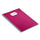 Roze notitieboek van leder (Rechterzijde)