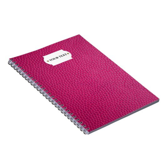 Roze notitieboek van leder (Rechterzijde)