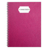 Roze notitieboek van leder (Voorkant)