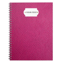 Roze notitieboek van leder