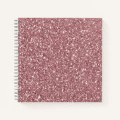 Roze Notitieboek voor afdruk met glitter (Voorkant)