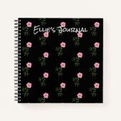 Roze Notitieboek voor het bulletjournaal Floral Do (Voorkant)