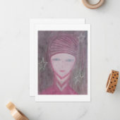 Roze Notitiekaartje (Voorkant / Achterkant in situ)