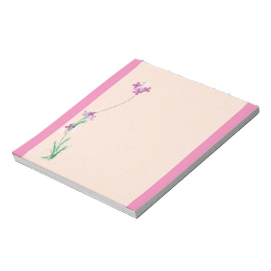 Roze notitiepad notitieblok (Linkerzijde)