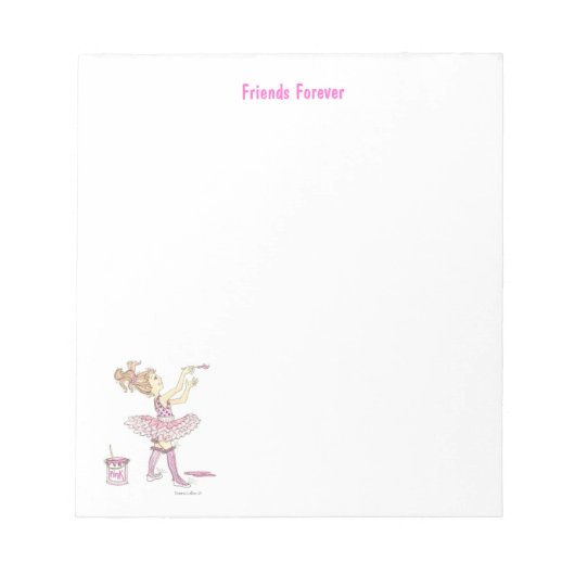 Roze notitiepad voor artikel notitieblok (Voorkant)