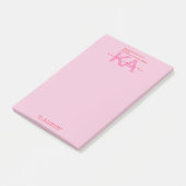 Roze notities post-it® notes (Schuin)