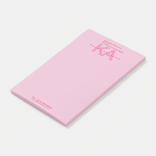 Roze notities post-it® notes (Schuin)