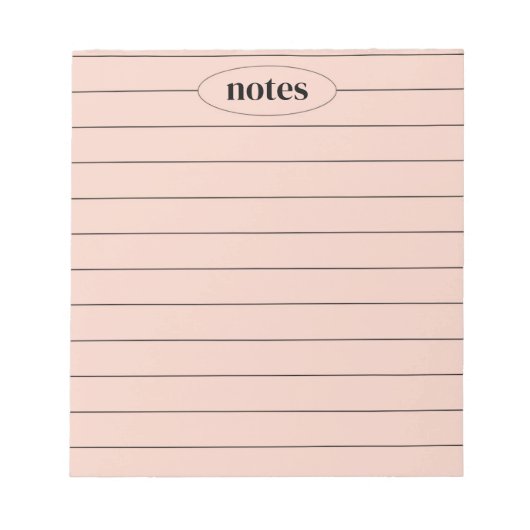 Roze notities Slank & modern briefpapier Notitieblok (Voorkant)