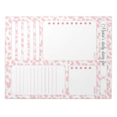 Roze notities van de luipaard Daily Planner en om  Notitieblok (Voorkant)