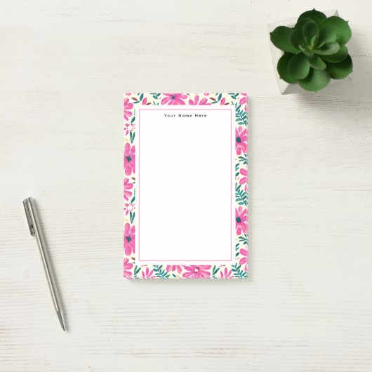 Roze notities van het flessenpatroon post-it® notes (Kantoor)