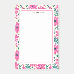 Roze notities van het flessenpatroon post-it® notes