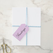 Roze nr.1, Effen Pastelroze, Cadeaubijslage Cadeaulabel (Met Touw)