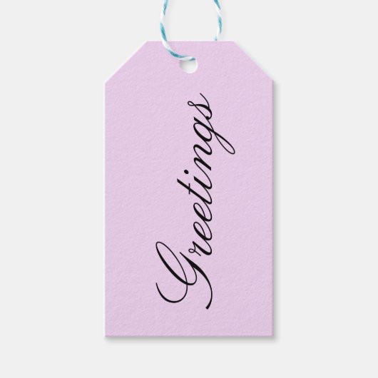 Roze nr.1, Effen Pastelroze, Cadeaubijslage Cadeaulabel (Voorkant)