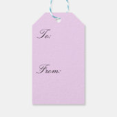 Roze nr.1, Effen Pastelroze, Cadeaubijslage Cadeaulabel (Achterkant)