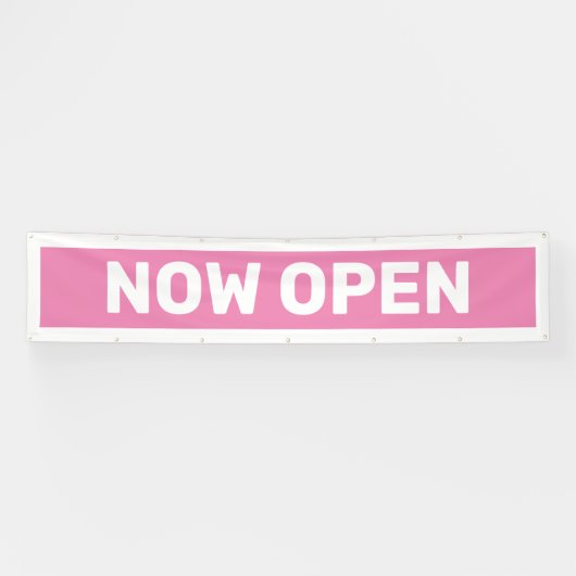 Roze nu open banner (Horizontaal)